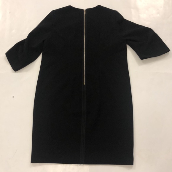 Lafayette 148 NY 10 Black Dress 3/4 length sleeve 2 Pocket Back Zipper Excellent - Picture 7 of 9
